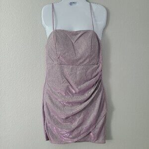 Midnight Doll NWOT women's light pink glitter sparkle dress size 11